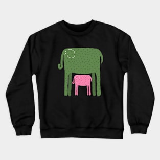 Two elephants Crewneck Sweatshirt